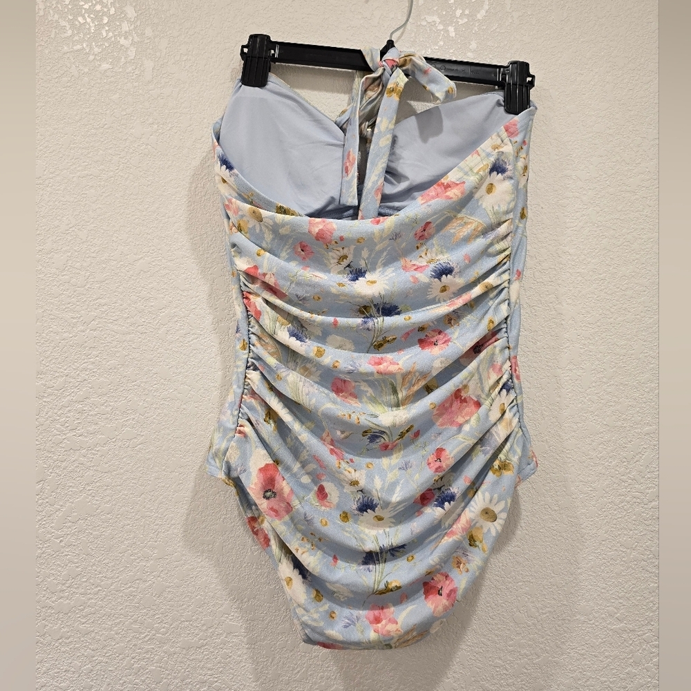Zimmermann Light Blue Floral One-Piece Swimsuit - Picture 5 of 12